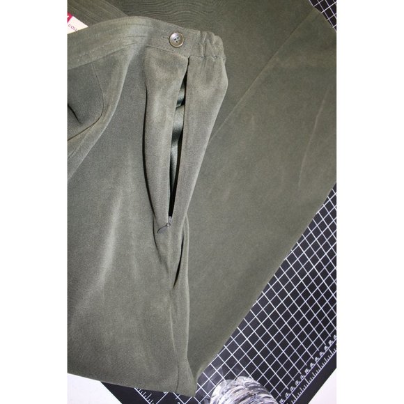 JM collection Jacket and skirt suit  14 Army Green 97% Polyester & 3% Spandex - Picture 8 of 12